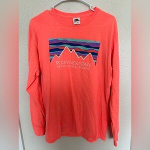 Coral Long Sleeve Rocky Mountain National Park Shirt